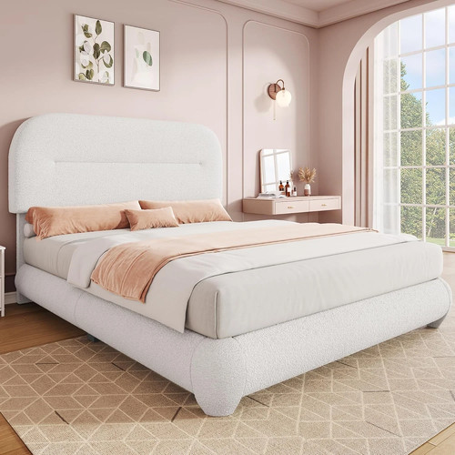 Queen size bed - bed, velvet